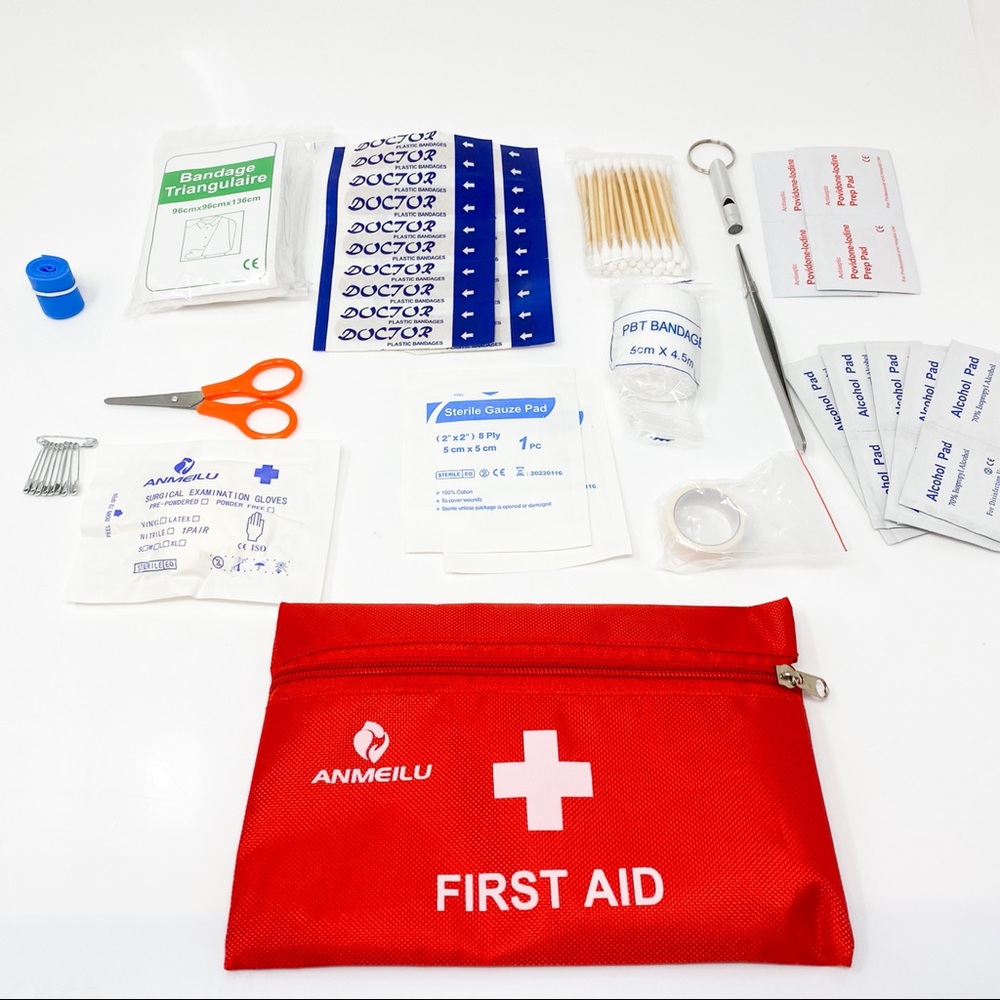 Must-Have Safety First Aid Kit - 46 Piece Zippered Travel Case